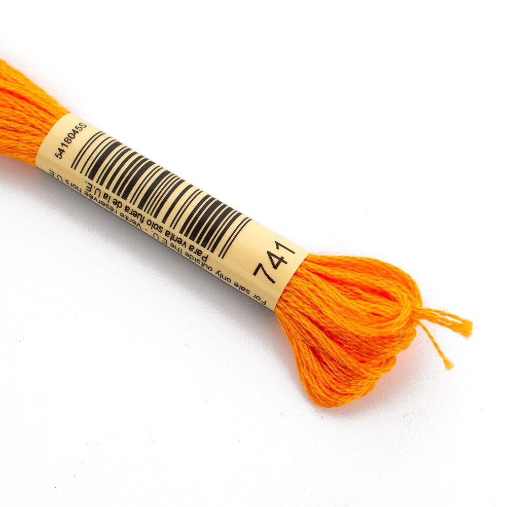 Sewing Supplies, Art & School, DMC, 6 strand, Embroidery floss, 50171, Medium Tangerine